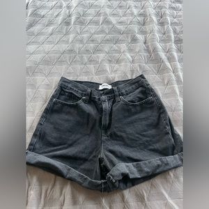 Rsq High Waisted Black Denim mom Jean Shorts